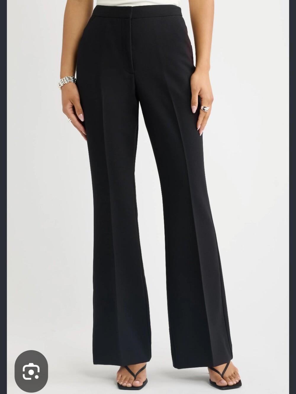Banana Republic Black Boot-Cut Tailored Pants